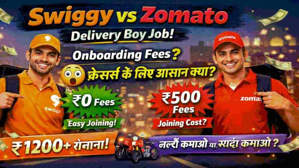 Swiggy vs Zomato Delivery boy Job